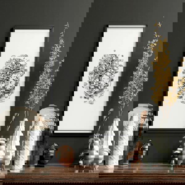 Canvas Painting Wall Decor | Set of 3 Abstract Clocks Wall art Prints