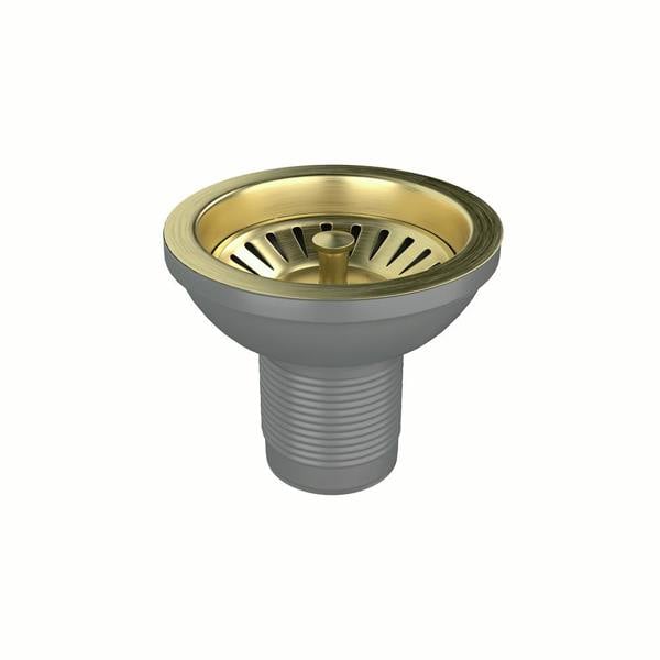Flode Basket Strainer Kitchen Sink Waste | Brushed Brass Finish