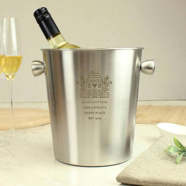 Personalised House Ice Bucket - close-up detail