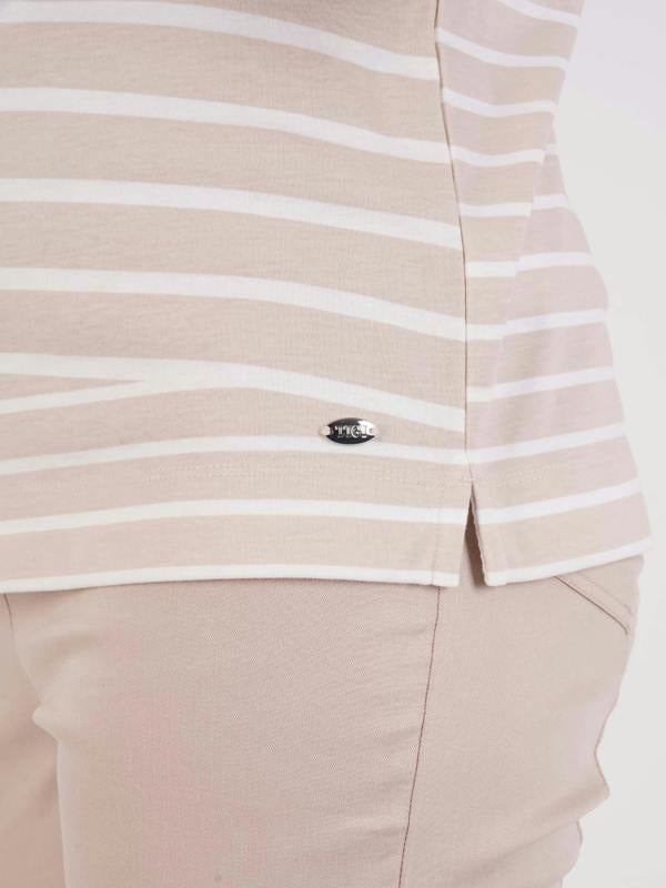 TIGI Cross Cut Detail Stripe Top