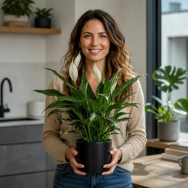Spathiphyllum Peace Lily – Elegant White Flowers and Glossy Green Indoor Houseplant