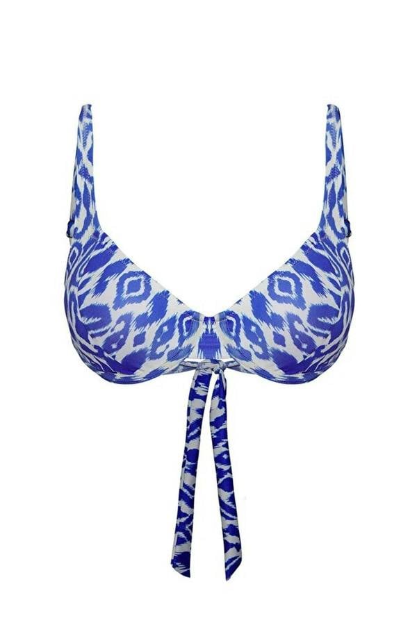 WOVCOR Ethnic Patterned Balconette Padded Bikini Top