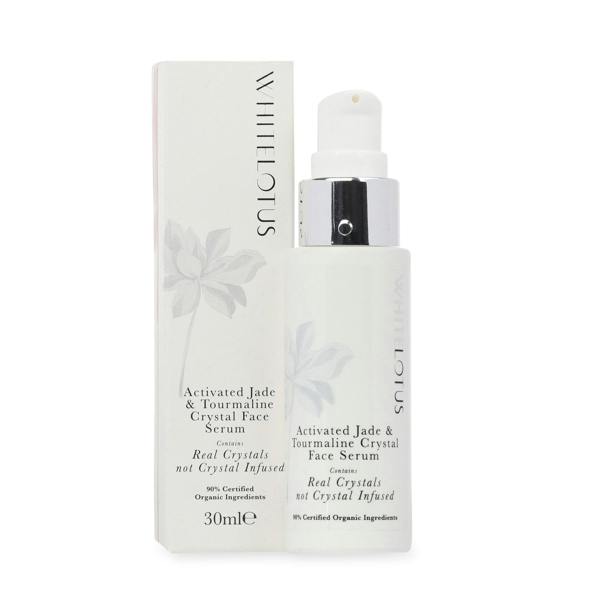 White Lotus Beauty Activated Jade and Tourmaline Crystal Face serum 30mL