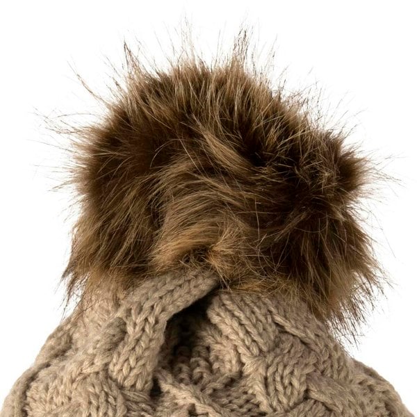 Aran Cable Dublin Pom Pom Beanie Hat Show Your National Pride with the Aran Cable Dublin Pom Pom Beanie Hat