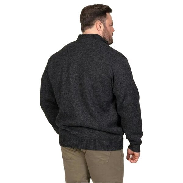 Duke Mens Eamon D555 Cable Knit Kingsize Jacket - Charcoal Marl