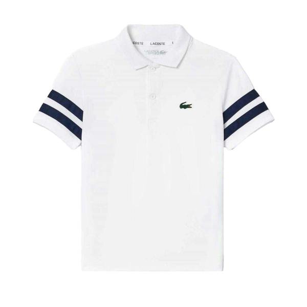 Lacoste Childrens/Kids Striped Polo Shirt - White/Navy - 