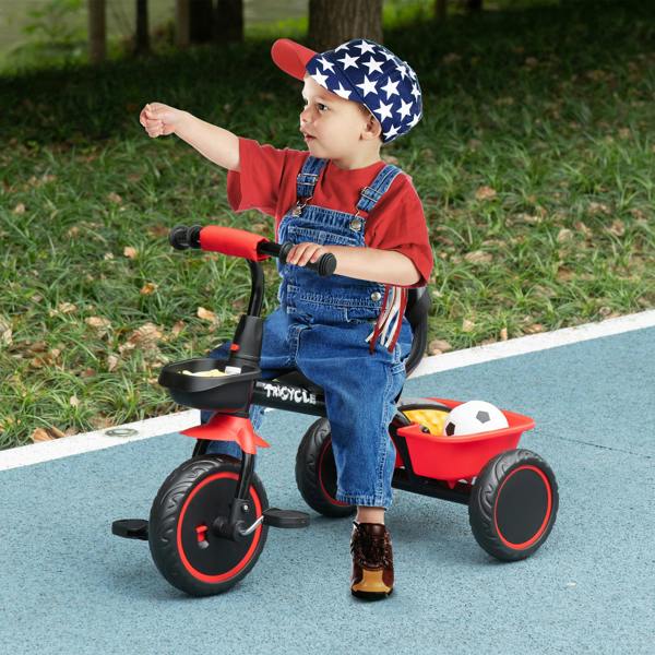 AIYAPLAY Kids Trike for 2 to 5 Years with Adjustable Seat, Baskets