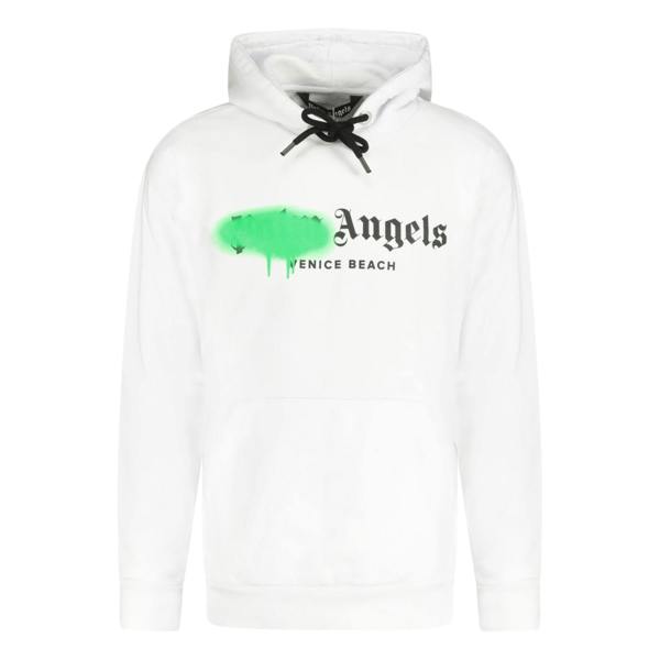 Palm Angels Venice Beach Spray Paint Hoodie White - chancefashionco