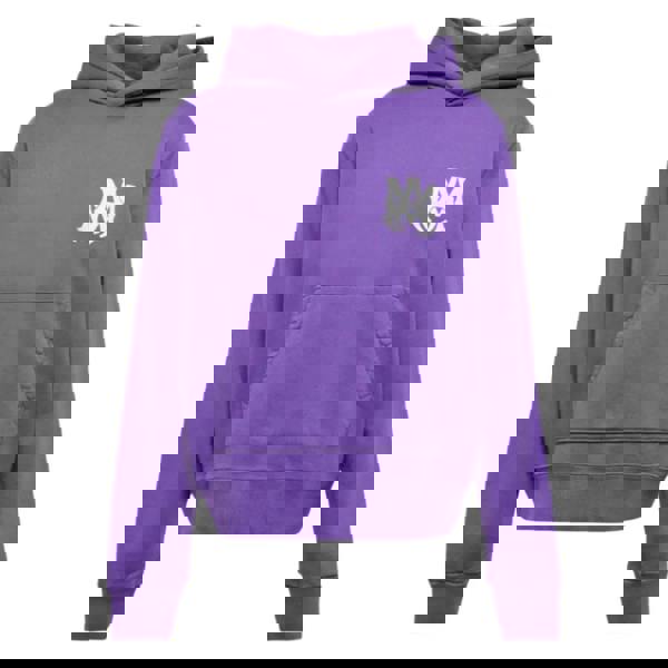 Amiri Logo Printed Cotton Hoodie   in  Purple