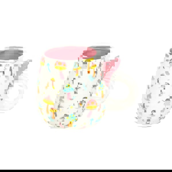 Serano Funky Fungi Print Mug with Mushroom Handle