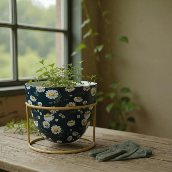 13CM PLANTER ON STAND