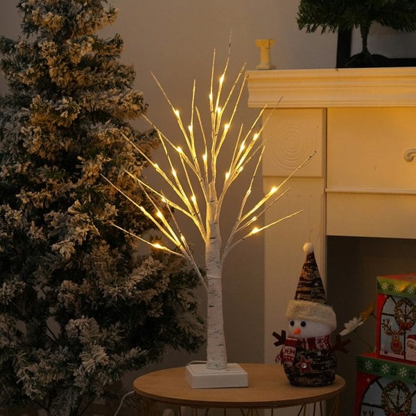 smartbies Birch Twig Christmas Tree Pre Lit Christmas With Lights Decoration
