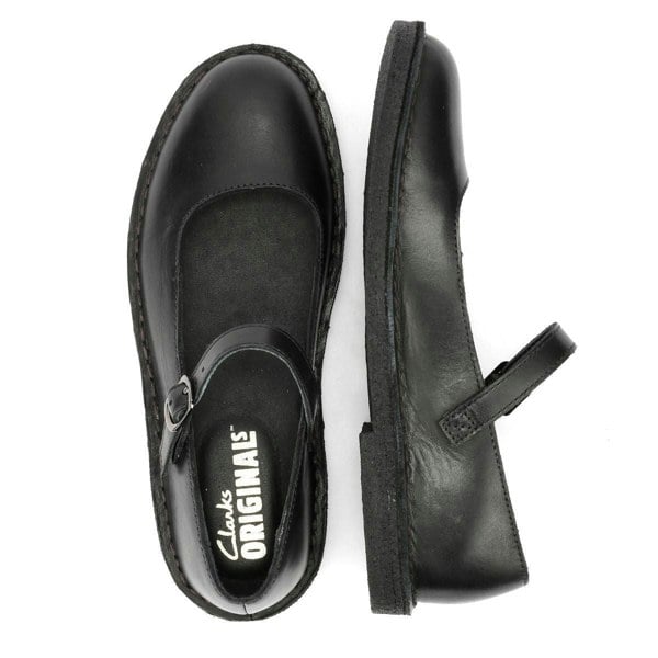 Clarks Originals Desert Jane Leather Women's Black Shoes