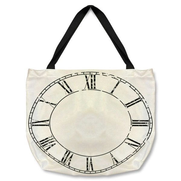 Benjamin Tate Design Roman Numeral Clock Tote bag