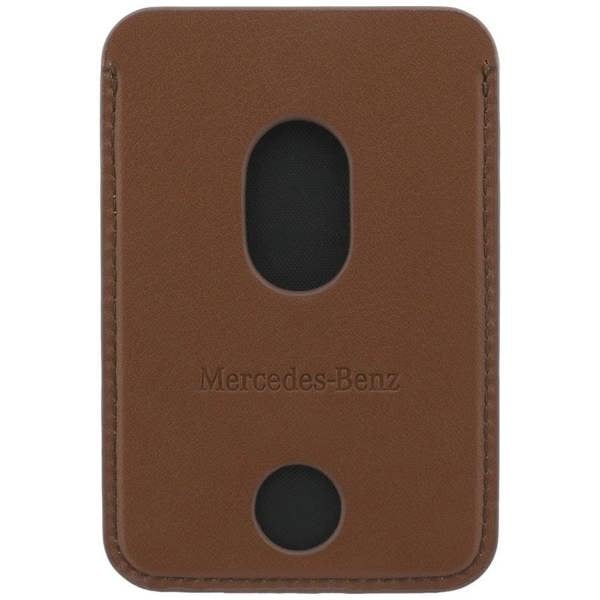 Mercedes Benz Leather Magnetic Card Holder Brown - MECSMPUDCSA