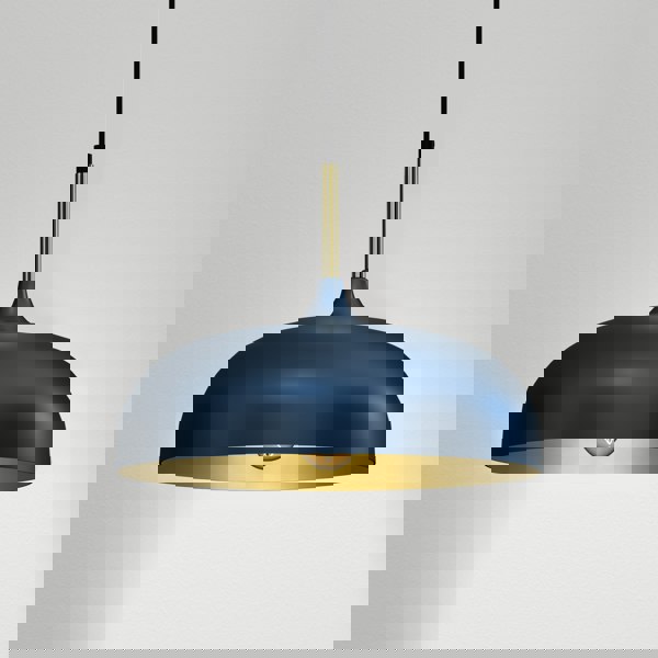 Milagro Pendant Lamp Lincoln Blue/Gold 1XE27 35cm