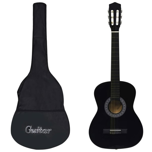 Berkfield Classical Guitar for Beginner with Bag Black 3/4 36"