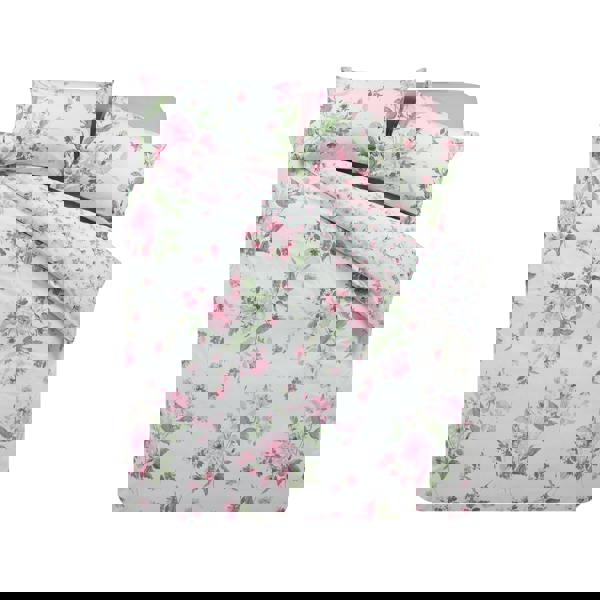 Catherine Lansfield Avebury Floral Reversible Duvet Cover Set Cream