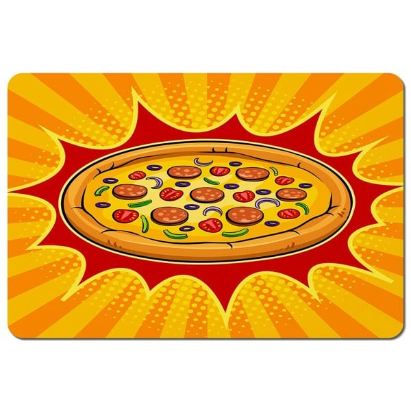 Benjamin Tate Design Round pizza pop art retro (Placemat)