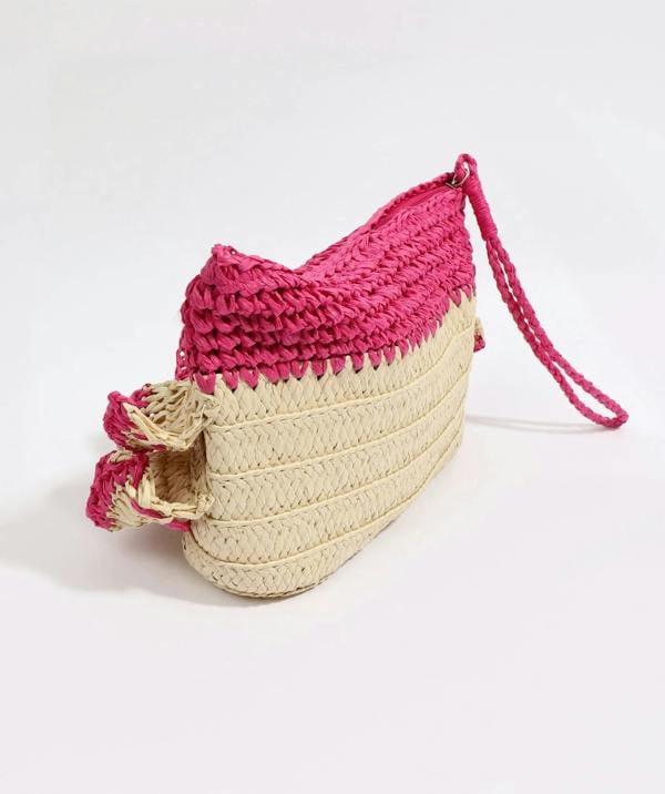 Pia Rossini Saffira - Straw Clutch Bag