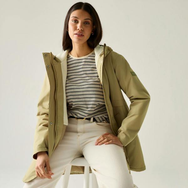 Regatta Womens/Ladies Brielly Waterproof Jacket - Barleycorn/Light Vanilla - 