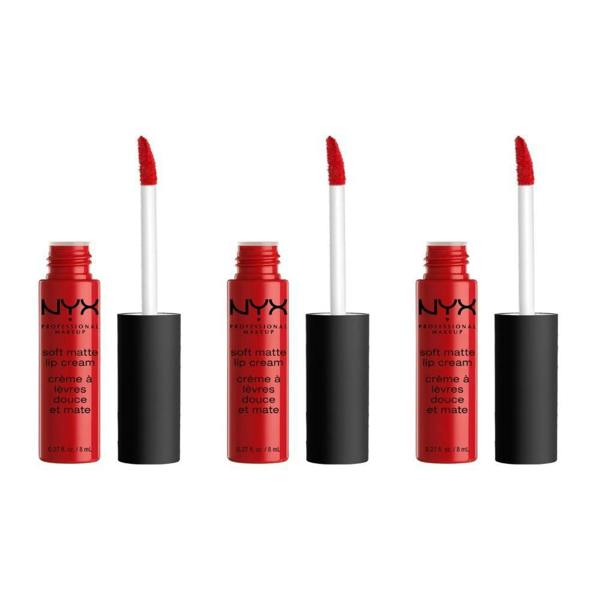 NYX Cosmetics 3 x NYX Soft Matte Lip Cream 8ml  - Amsterdam
