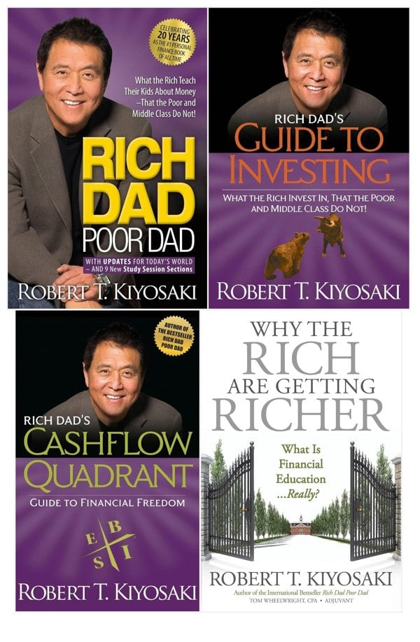 Robert T. Kiyosaki 4 Books Collection Set (Rich Dad Poor Dad, Cashflow Quadrant, Guide to Investing, Why the Rich are getting Richer)