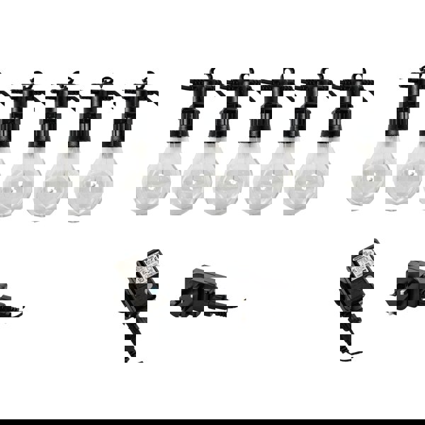 Samuel Alexander Set of 10 Indoor Outdoor Connectable Festoon Lights with Warm White LEDs