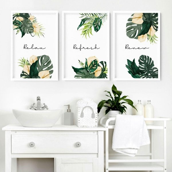 Art prints for the bathroom | set of 3 wall art prints