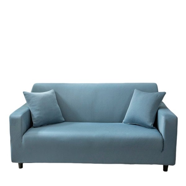 Anyhouz Anyseat 4 Seater Sofa Cover Plain Grey Blue Style and Protection For Living Room Sofa Chair Elastic Stretchable Slipcover