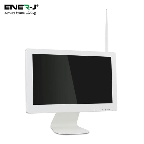 ENER-J 8CH Wireless CCTV Kit with 15.6" FHD IPS Monitor, 1TB HDD, 1080P Outdoor Cameras, Audio & PIR Motion Detection, Plug & Play Security System