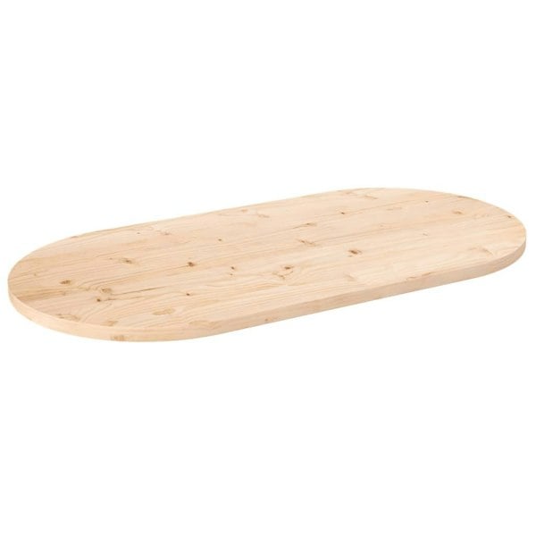 Berkfield Table Top 90x45x2.5 cm Solid Wood Pine Oval