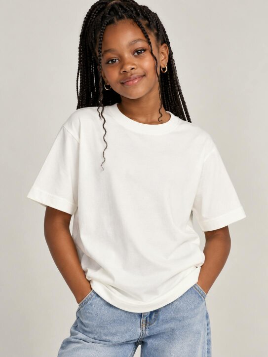 Childsplay Girls Oversized T-Shirt in Ivory