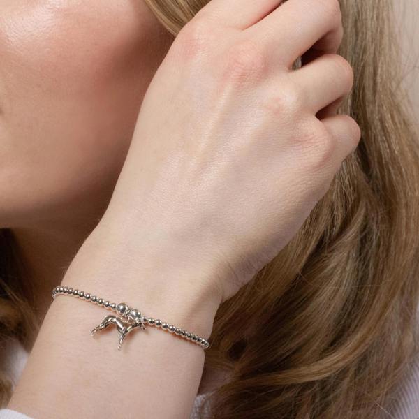 Mylee London Whippet Silver Ball Bead Bracelet - Personalised