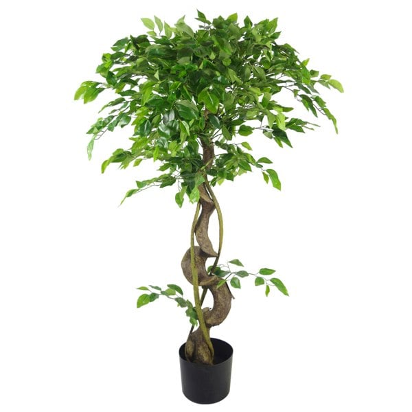 Leaf 120cm Twisted Trunk Artificial Japanese Fruticosa Style Ficus Tree