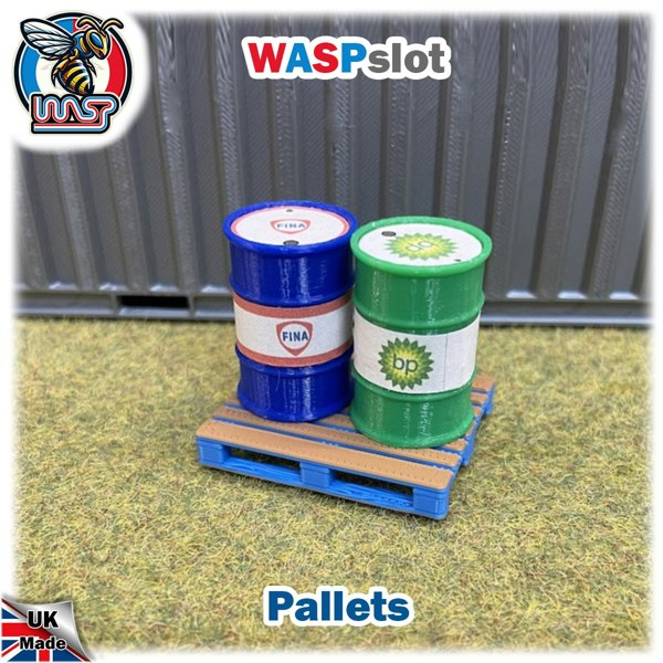 MCSlots Slot Car Trackside Scenery 4 x Pallet Kit Blue 1:32 Scale Wasp P