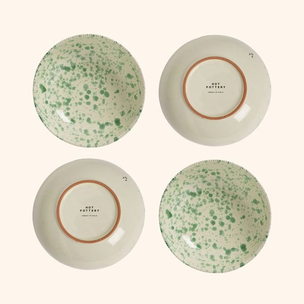 Hot Pottery Pasta Bowl Pistachio - 4 Pieces