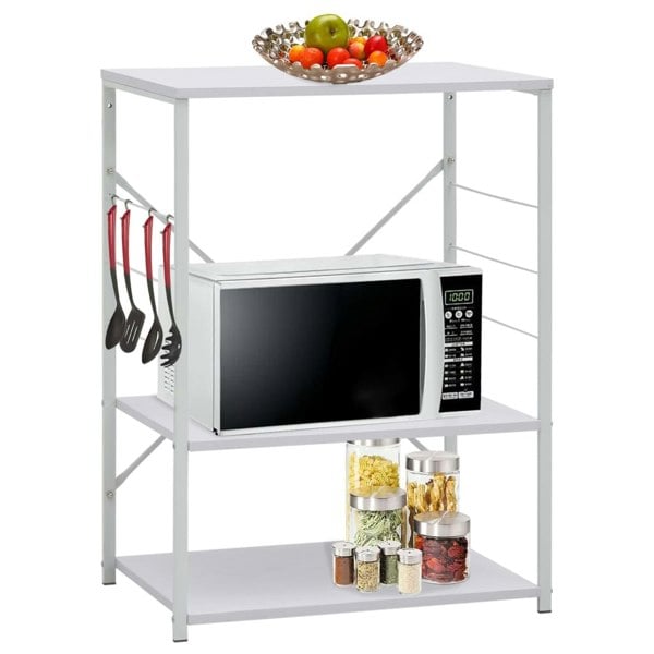 Berkfield Microwave Cabinet White 60x39.6x79.5 cm Engineered Wood