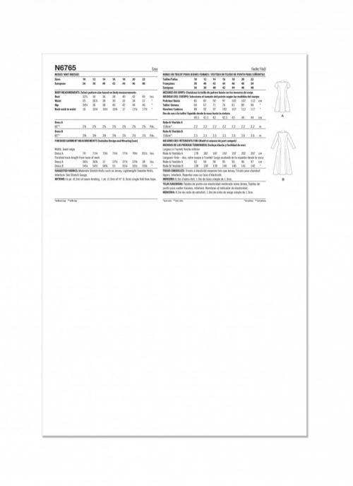 New Look Sewing Pattern 6765, Dresses for Women, A (10-12-14-16-18-20-22) - Easy