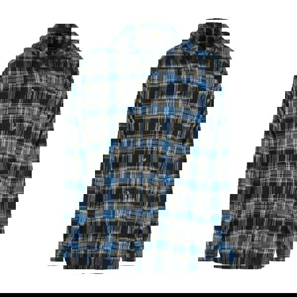 Diesel Mens Checkered Hooded Shirt - Blue/Black - 