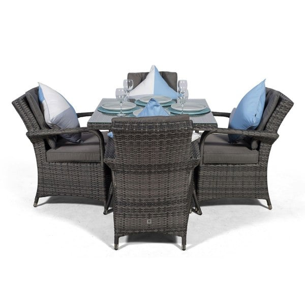 Giardino Arizona Square 4 Seater Rattan Patio Dining Set