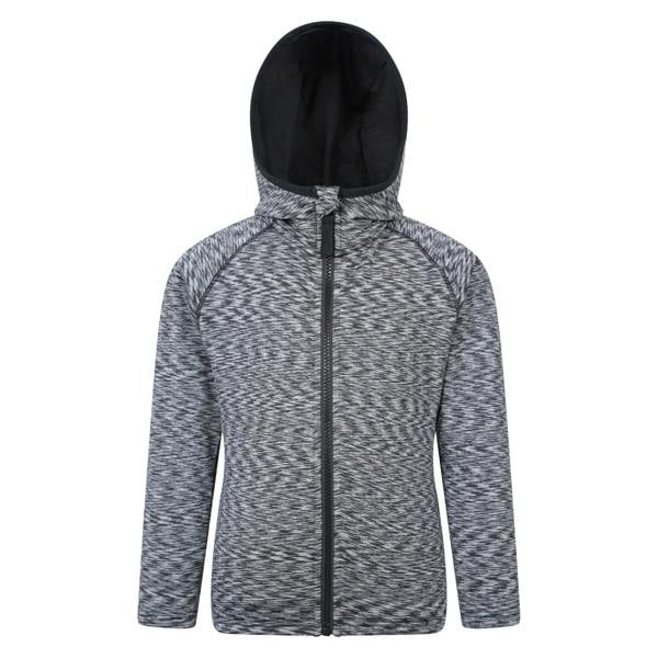 Mountain Warehouse Kids Marathon Stripe Full Zip Hoodie - Black