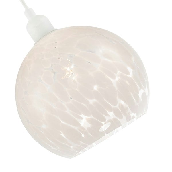 Modern Opal White Snowflake 20cm Glass Pendant Ceiling Lamp Shade Image 4