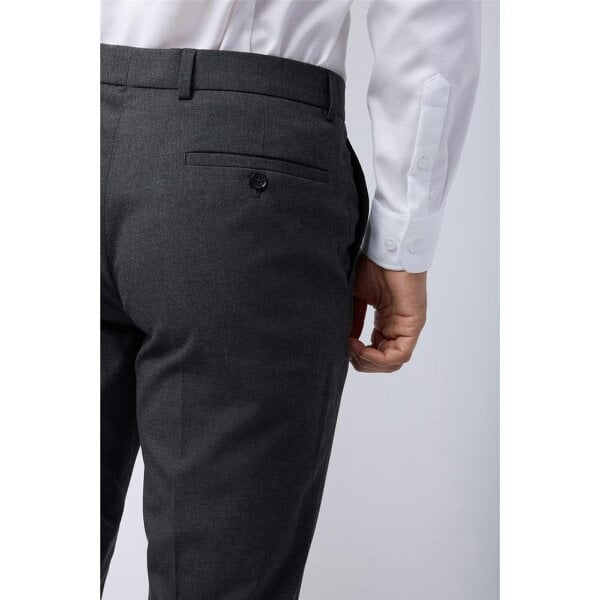 Limehaus Regular Fit Charcoal Stretch Trousers