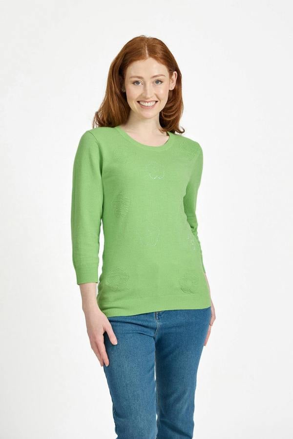 Mudflower Floral Sequin Embellished Knitted Jumper