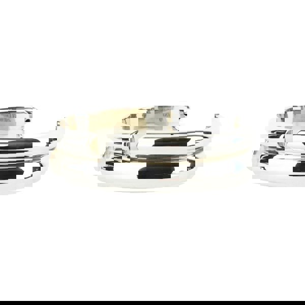 Alexander McQueen metal cuff in a mirrored silver tone finish