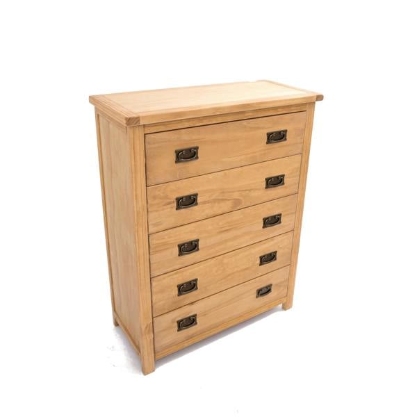 Cabinet Bits Lugo 5 Drawer Chest of Drawers Bras Drop Handle