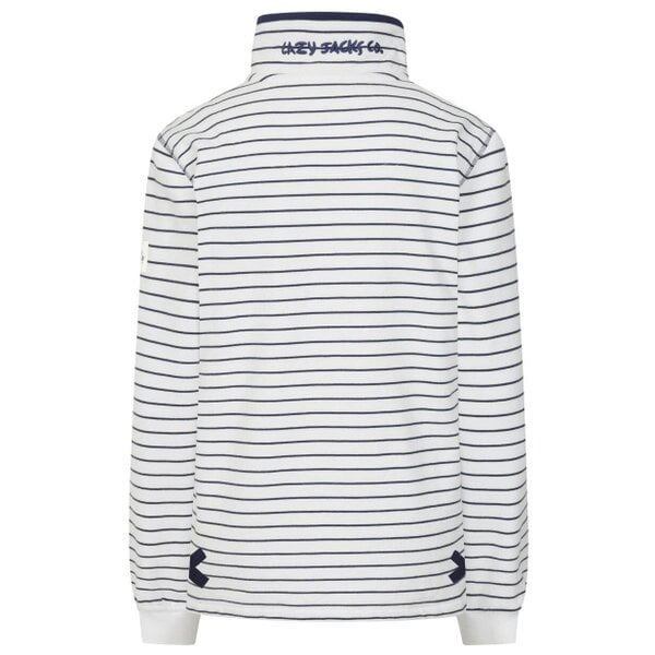 Lazy Jacks LJ14 - Ladies Button Neck Sweatshirt - White