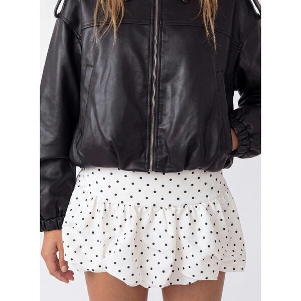 Pink Vanilla Polka Dot Puff Ball Skirt