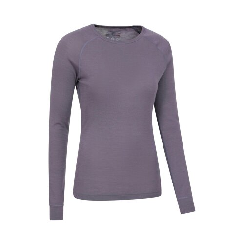 Mountain Warehouse Womens Merino II Thermal Top - Dusky Purple - 6 UK - Dusky Purple - 80% Merino Wool/20% Polyester